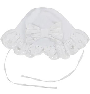 JEN white broderie anglaise sunhat