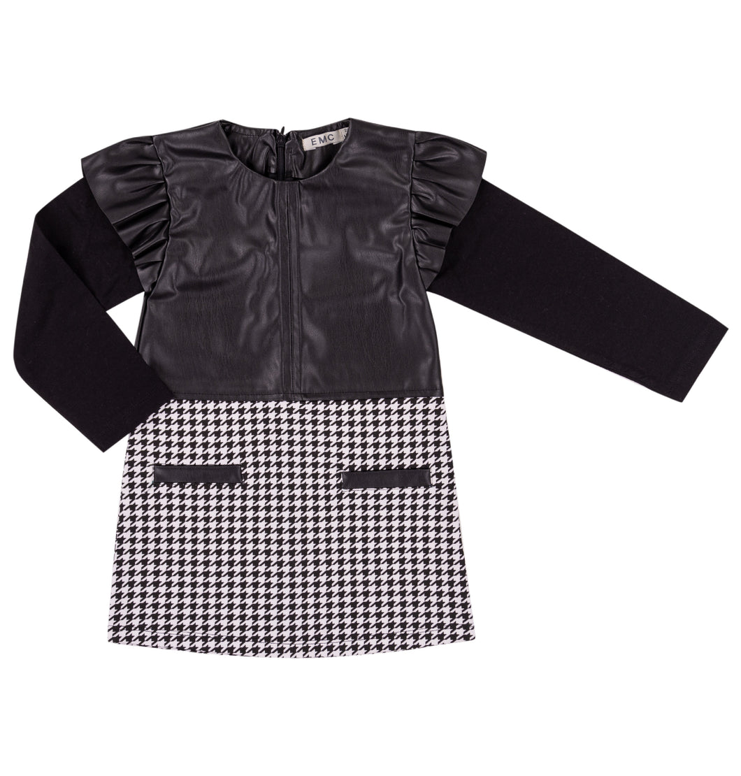 EMC leatherette dogtooth Dress