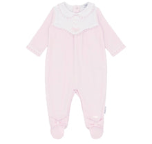 Load image into Gallery viewer, BB287 heart bib girls babygrow