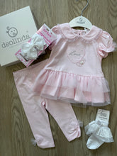 Load image into Gallery viewer, Girls ‘Love’ bling frill legging Set