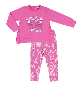 EMC pink print legging Set