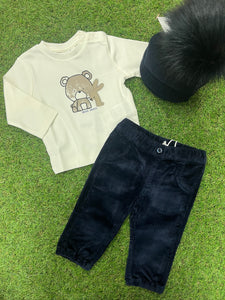 AW iDo baby boy navy cord trouser