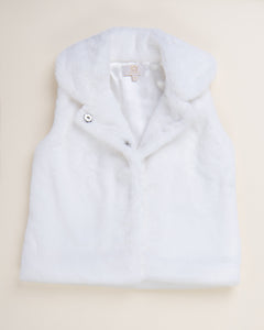 AW ivory faux fur gilet