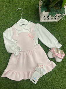 Deolinda teddy quilted pinafore Set