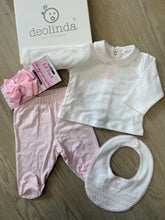 Load image into Gallery viewer, Baby girls pink polka print 2piece - in giftbox
