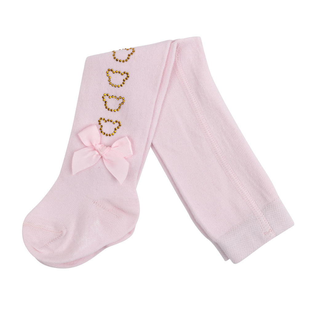 GLADYS diamante bear tights - pink