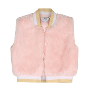 SALLY pink fur gilet