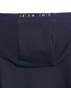 AW L&S multi logo hoody - navy