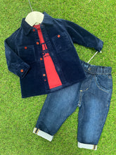 Load image into Gallery viewer, AW iDo baby boy navy cord shirt