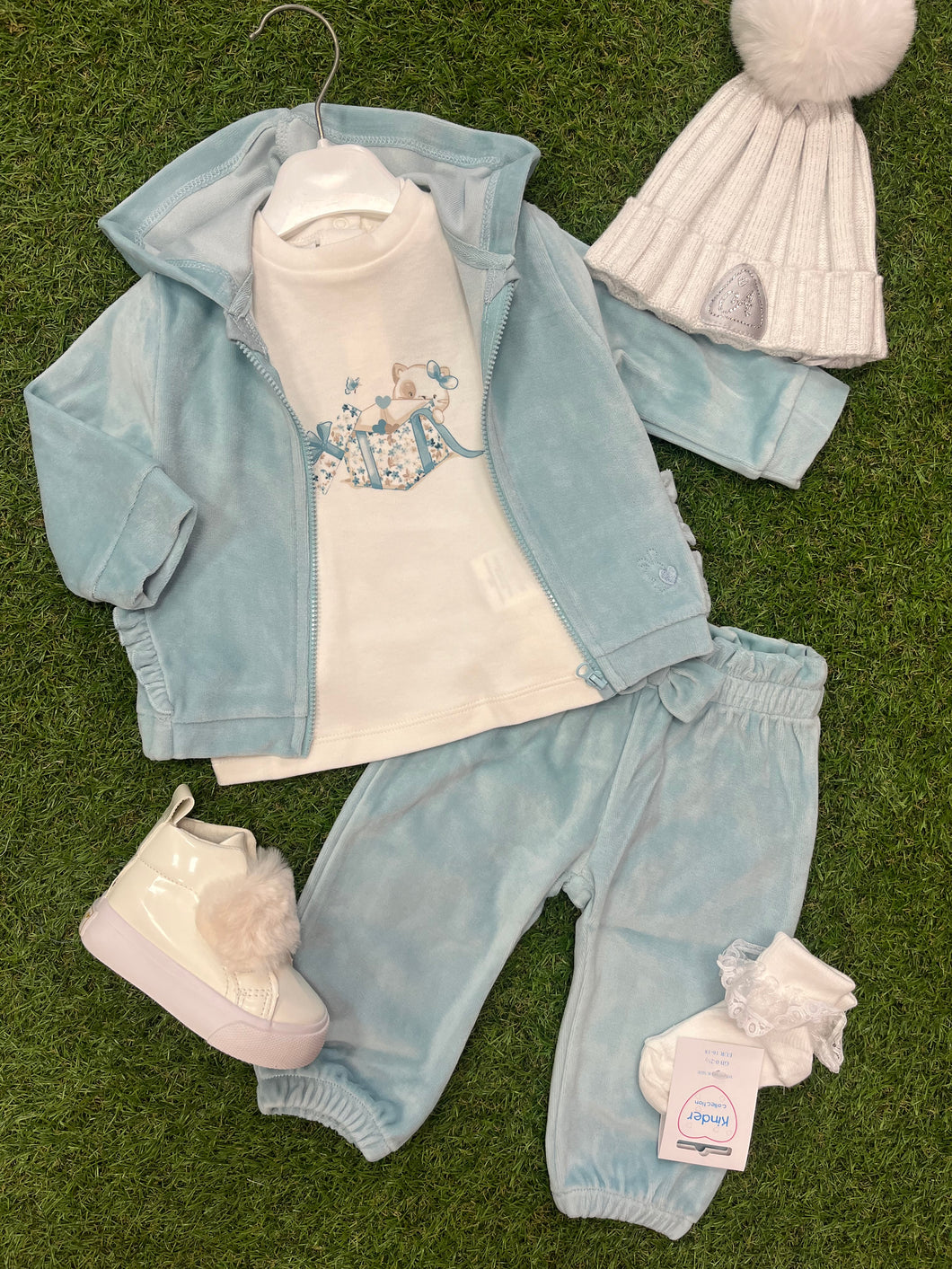 AW ido baby girl 3piece velour JogSet