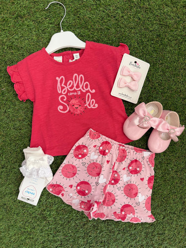 Baby girls soft print short Set