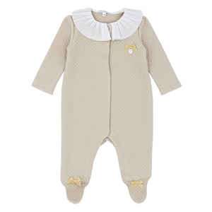 BB AW soft quilted Babygrow - beige