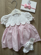 Load image into Gallery viewer, Deo smock soft pink stripe Dress