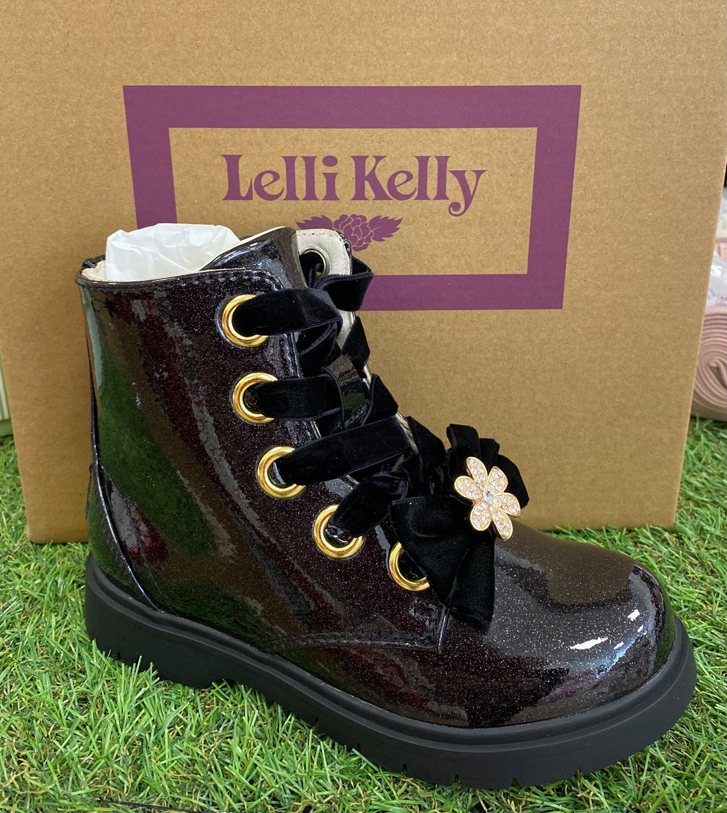 🖤🎄WAS £60!!!Lelli kelly patent glitter boot