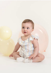 SS25 baby sweet stripes romper