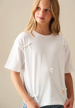 Load image into Gallery viewer, BECCA bow tshirt - white
