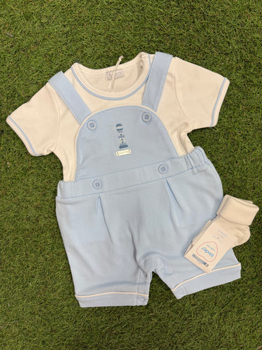Boys soft dungaree Set