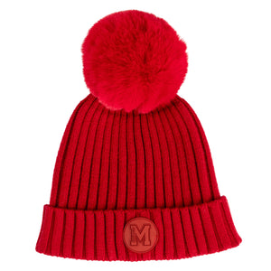 BROOKS pom hat red