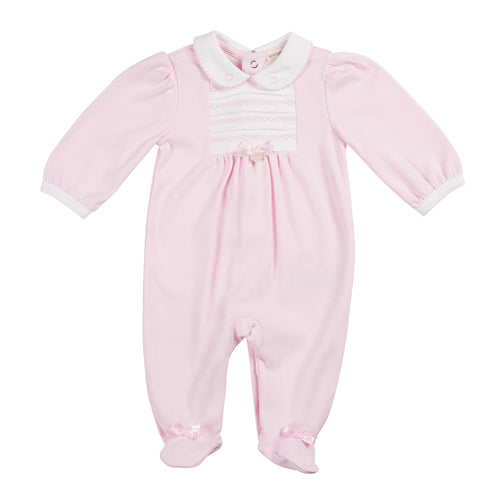 MB6333 pink smock babygrow