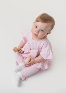 SS25 baby pink essential frill legging Set