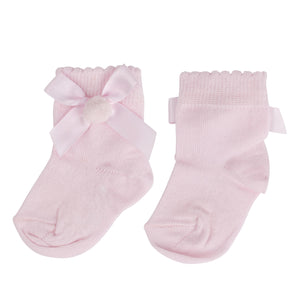 HARRIET pom ankle socks - pink