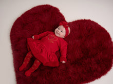 Load image into Gallery viewer, HARMONY red sparkle fur dress