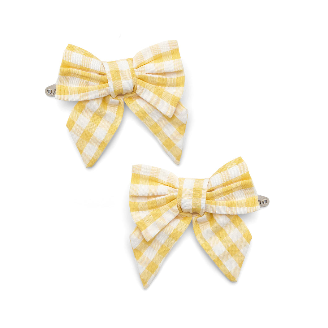AFIA yellow bow hairclips