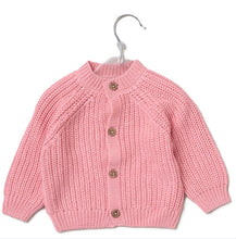 Load image into Gallery viewer, AMORE pink girls ‘hello’ cardigan