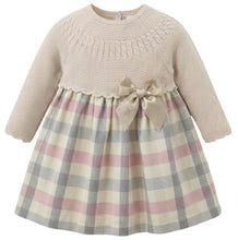 Load image into Gallery viewer, PEX liza tartan knit bow Dress