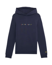 Load image into Gallery viewer, AW L&amp;S multi logo hoody - navy