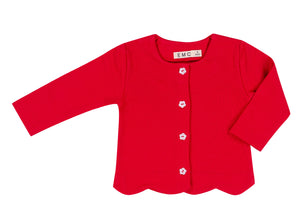 Baby EMC soft jersey cardigan - red