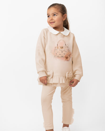 AW beige jumper & legging Set