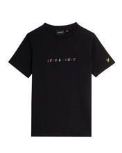 Load image into Gallery viewer, AW L&amp;S multi logo tshirt - black