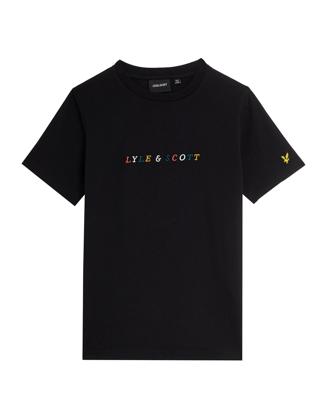 AW L&S multi logo tshirt - black