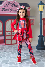 Load image into Gallery viewer, REESE red post print legging set