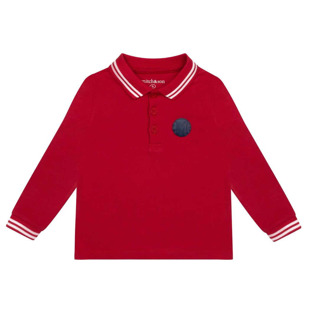 BART polo top - red