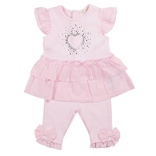 MB6398a bling heart frill legging Set