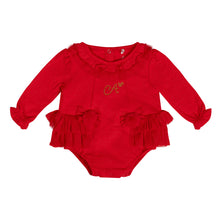 Load image into Gallery viewer, HARLEY red sparkle frill romper