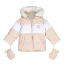 Load image into Gallery viewer, DAN beige white padded Jacket with mitts