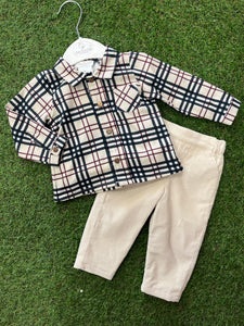 AW deolinda boys Check shirt Set