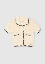 Load image into Gallery viewer, PENNY frill detail short sleeve cardigan