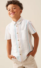 Load image into Gallery viewer, COLE boys seersucker stripe shirt