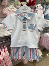 Load image into Gallery viewer, Deo boys candy stripe polo short Set