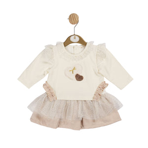 Mintini gold heart frill dress