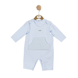 Mb6025 blue soft dungaree Set