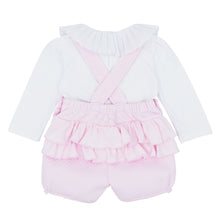 Load image into Gallery viewer, BB AW soft pink quilted dungaree Set