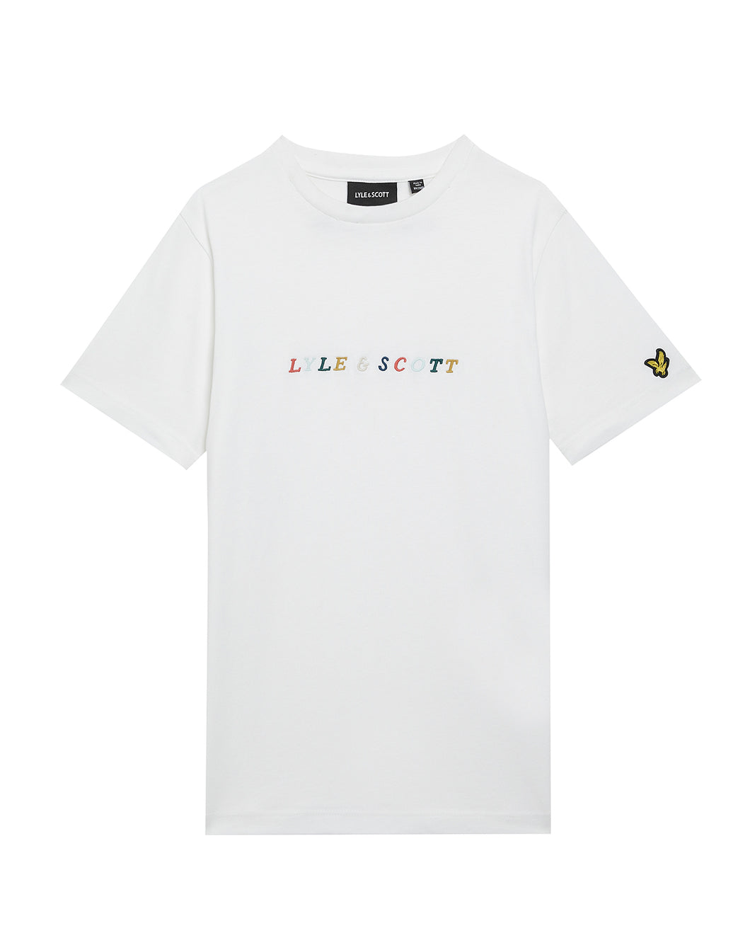 AW L&S multi logo tshirt - white