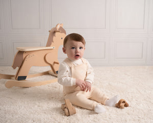 DREW beige dungaree Set