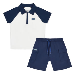 HARVEY/HAMISH half zip polo & short set