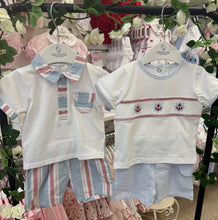 Load image into Gallery viewer, Deo boys candy stripe polo short Set